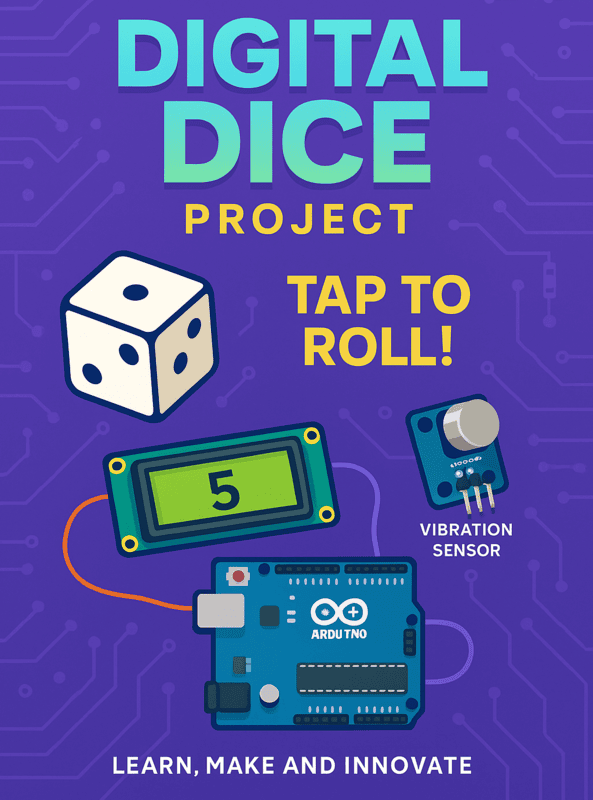 DIY Arduino Dice Roller using Vibration Sensor and LCD Display | Robolark