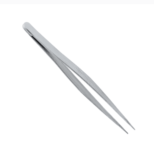 Fixpoint Precision Metal Tweezers Set - 4 Shapes: Straight, Curved, Flat & Cross