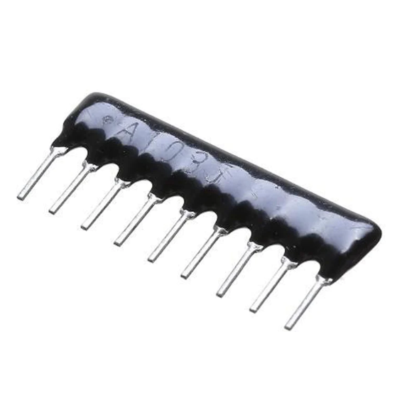 A103J 9-Pin Network Resistor – 10KΩ Resistor Array (SIP Pack for ...