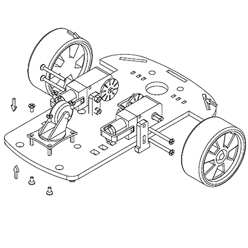 2 Wheel Acrylic Chassis Kit