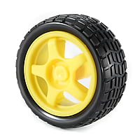 BO Motor Wheel - 6mm shaft (Yellow)