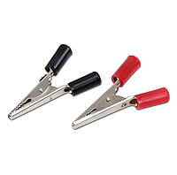 Mini - Crocodile Clips Pair (plastic handles) Mini - Crocodile Clips Pair (plastic handles)