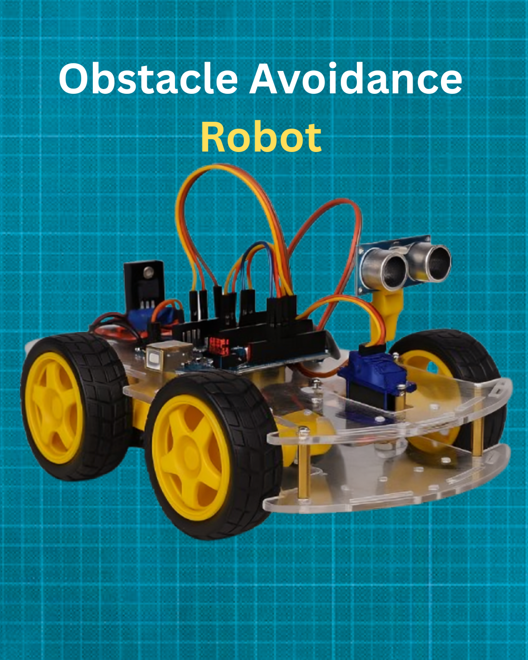 Obstacle Avoiding Robot Car Kit with Arduino, Ultrasonic Sensor & Servo ...