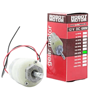 V-TEC 12V 6mm DC Screw Gear Motor – 10 RPM, Drive Shaft, Arduino Compatible