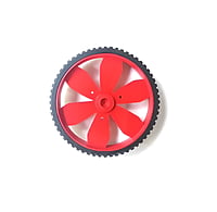 Robot Car Wheel (Red)-2mm Shaft Plastic