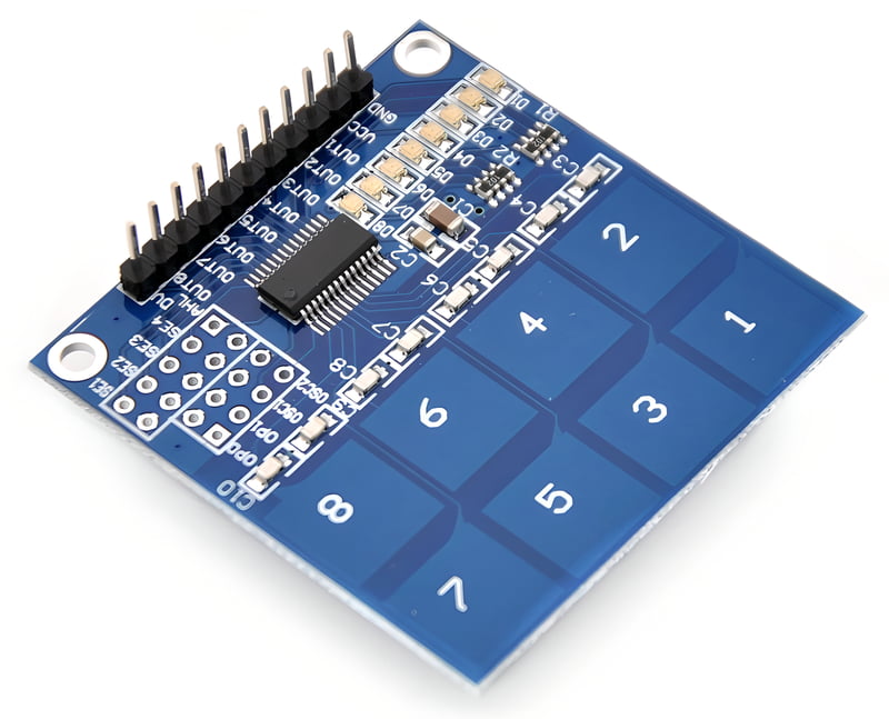 TTP229 8-Channel Capacitive Touch Sensor Module TTP229 8-Channel Capacitive Touch Sensor Module